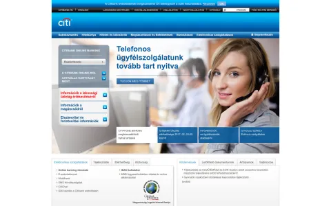 Citibank Hungary (citibank.hu) – projektképernyőkép 1