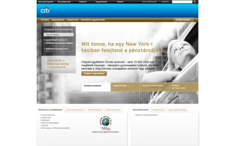 Citibank Hungary (citibank.hu) – projektképernyőkép 2