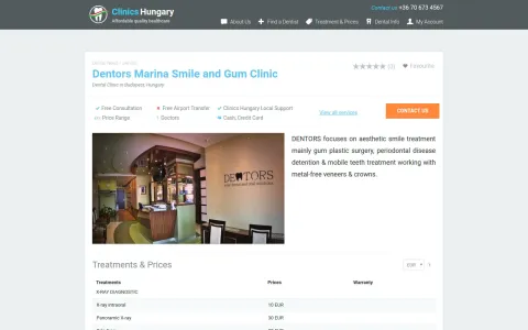 Clinics Hungary (clinicshungary.com) – projektképernyőkép 2