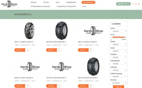 KerékShop (kerekshop.com) – projektképernyőkép 3
