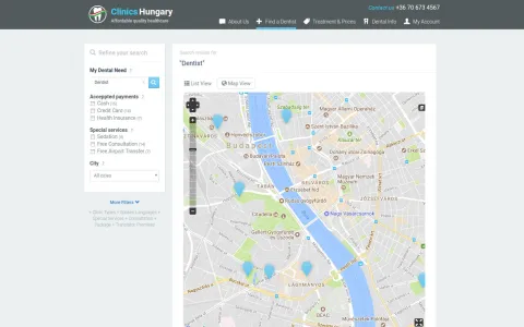 Clinics Hungary (clinicshungary.com) – projektképernyőkép 4