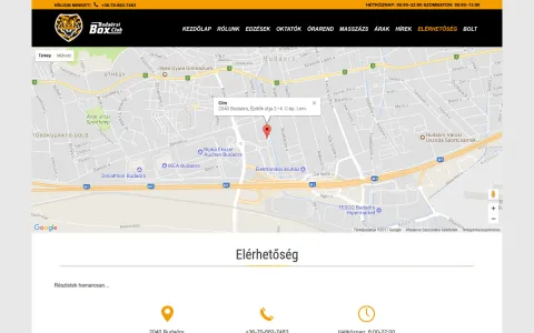 Budaörsi Box Club (budaorsiboxclub.hu) – projektképernyőkép 4