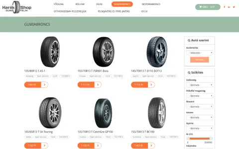 KerékShop (kerekshop.com) – projektképernyőkép 5