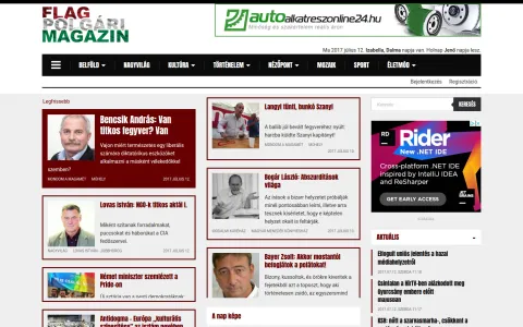 Flag Magazin (flagmagazin.hu) – projektképernyőkép 1