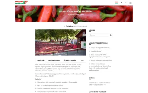 Szegedi értékek (szegedi.ertekek.hu) – projektképernyőkép 2