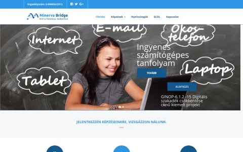 Minerva Bridge (minervabridge.hu) – projektképernyőkép 1