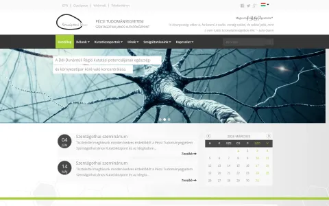 Pécsi Tudományegyetem – Szentágothai Kutatóközpont (szkk.pte.hu) – kiemelt projektkép