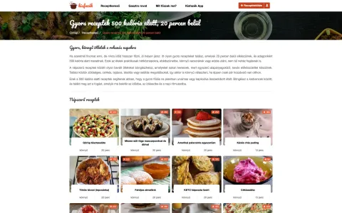 Kisfazék dynamic landing page