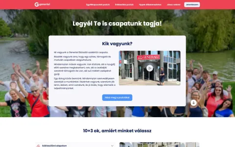 A Genertel Jó munkám lesz toborzóoldala